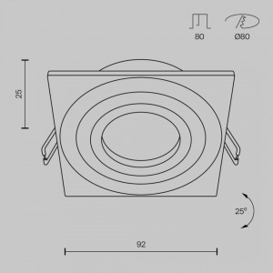 Рамка светильника Maytoni Atom черный GU10 IP20