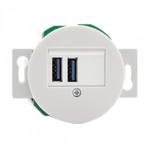 Pistikupesa THPG Portselan USB pesa valge IP20