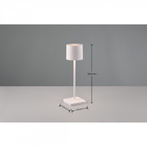 Rechargeable table lamp Trio Lighting Fernandez white 1,5W 130lm CRI80 IP54 2700K,4000K,6000K