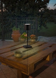 Ladattava pöytälamppu Trio Lighting Fernandez musta 1,5W 130lm CRI80 IP54 2700K,4000K,6000K