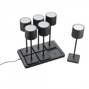 Rechargeable table lamp Trio Lighting Fernandez black 1,5W 130lm CRI80 IP54 2700K, 4000K, 6000K