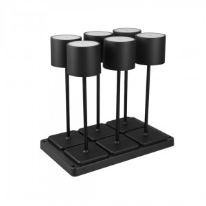 Ladattava pöytälamppu Trio Lighting Fernandez musta 1,5W 130lm CRI80 IP54 2700K, 4000K, 6000K