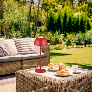 Rechargeable table lamp Trio Lighting Ricardo red 1,7W 240lm IP54 3000K warm white