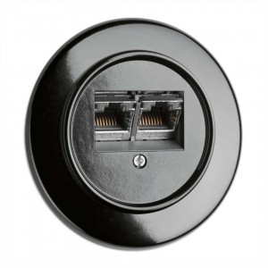 Розетка THPG Bakelit Data socket Cat.6 черный IP20