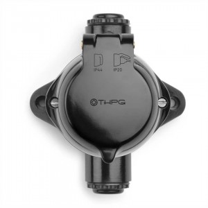Pistorasia THPG Bakeliit musta IP44