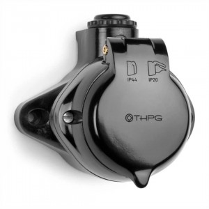 Pistorasia THPG Bakeliit musta IP44