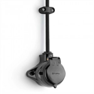 Socket THPG Socket with shutter moisture-proof  Bakeliit black IP44