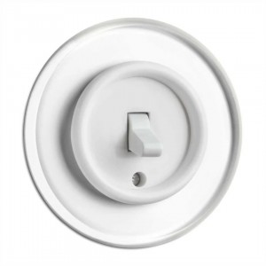 Switch THPG Toggle switch intermediate Duroplast white IP20
