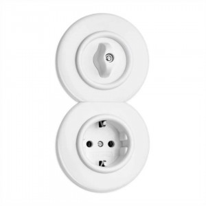 Switch THPG Rotary switch intermediate Duroplast white IP20