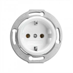 Socket THPG Duroplast white IP20