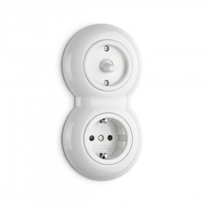 Virtakytkin THPG Porcelain valkoinen IP20