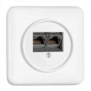 Socket THPG Duroplast Data socket Cat.6 white IP20