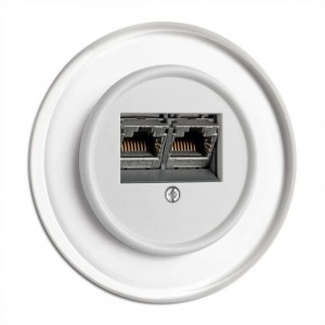 Socket THPG Duroplast Data socket Cat.6 white IP20