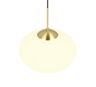 Rippvalgusti Trio Lighting Fomento messing / valge 230V E27 IP20