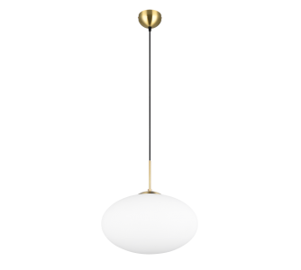 Rippvalgusti Trio Lighting Fomento messing / valge 230V E27 IP20