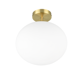 Ceiling lamp Trio Lighting Fomento brass / white 230V E27 IP20