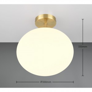 Ceiling lamp Trio Lighting Fomento brass / white 230V E27 IP20