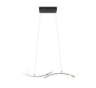 Rippvalgusti Trio Lighting Napoli must / valge 37W 3200lm CRI80 IP20 switch dimmer 2300K, 3000K, 4000K 3CCT