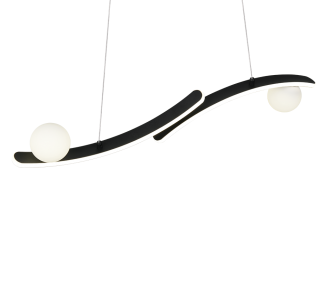 Rippvalgusti Trio Lighting Napoli must / valge 37W 3200lm CRI80 IP20 switch dimmer 2300K, 3000K, 4000K 3CCT