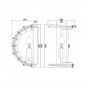Seinavalgusti Maytoni Puntes kuldne 60W E14 IP20