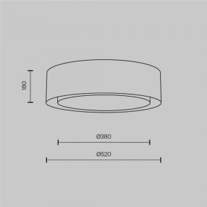 Ceiling lamp Maytoni Bergamo white 60W E27 IP20