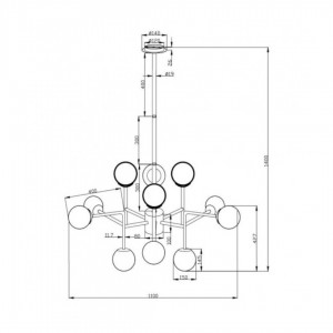 Люстра Maytoni Erich никель / белый 40W E14 IP20