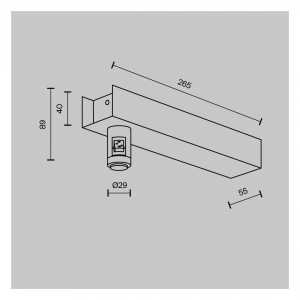 Voolusiin Maytoni seinale kinnitatav alus toiteplokile toitesisendiga Flarity messing 24V