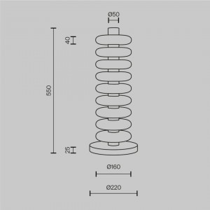 Floor lamp Maytoni Nuvem brown 48V 19W 2290lm 120° IP20 3000K warm white