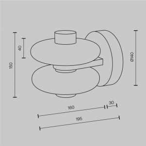 Wall light Maytoni Nuvem brown 8W 1040lm 120° IP20 DIMMABLE 3000K warm white