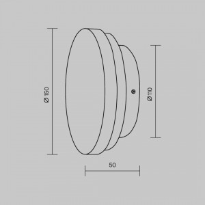 Wall light Maytoni Basic Texture white 5W 300lm CRI80 180° IP20 DIMMABLE 2700K-4000K warm + day white