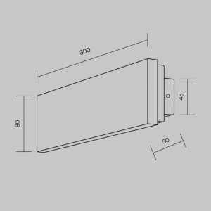 Wall light Maytoni Basic Texture black 8W 526lm CRI80 180° IP20 2700K, 3000K, 4000K