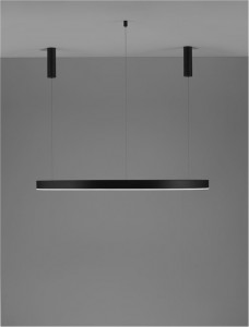 Pendant lamp Nova Luce Motif black 72W 5250lm IP20 DIMMABLE 3000K warm white