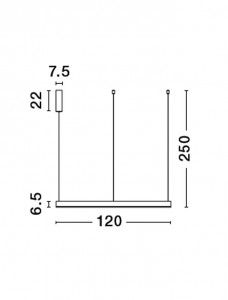 Pendant lamp Nova Luce Motif black 72W 5250lm IP20 DIMMABLE 3000K warm white