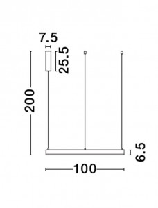 Rippvalgusti Nova Luce Motif must 60W 4165lm IP20 TRIAC 2700K-6000K soe + külm valge