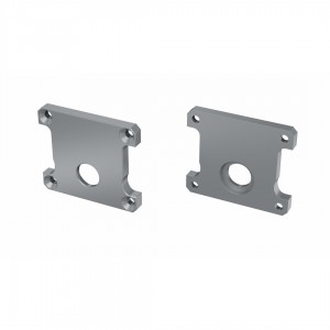 End cap Fasso ALU with hole black