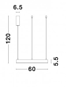 Rippvalgusti Nova Luce Motif valge 40W 2800lm IP20 TRIAC 3000K soe valge