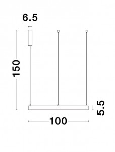 Pendant lamp Nova Luce Motif white 60W 4165lm IP20 TRIAC 3000K warm white