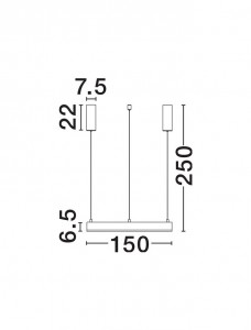 Rippvalgusti Nova Luce Motif valge 80W 600lm IP20 TRIAC 3000K soe valge