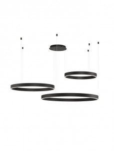 Riippuvalaisin Nova Luce Motif musta 110W 6160lm IP20 TRIAC 2700K-6000K