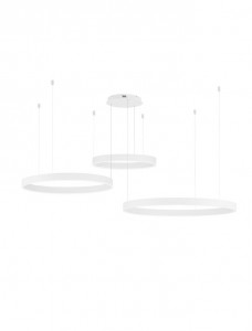 Riippuvalaisin Nova Luce Motif valkoinen 110W 6160lm IP20 TRIAC 3000K lämmin valkoinen
