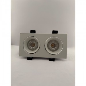 Upotettava valaisin DL2x7W valkoinen nelikulmainen 14W 1360lm IP20 830