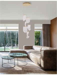 Rippvalgusti Nova Luce Siderno läbipaistev 39W 2470lm IP20 TRIAC 3000K soe valge
