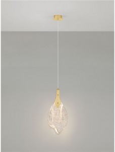 Rippvalgusti Nova Luce Bellina läbipaistev 3W 44lm IP20 3000K soe valge