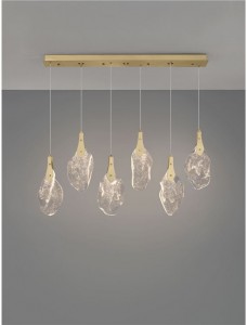 Rippvalgusti Nova Luce Bellina läbipaistev 24W 812lm IP20 3000K soe valge