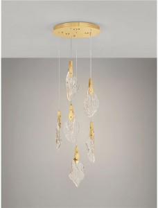 Rippvalgusti Nova Luce Bellina läbipaistev 24W 812lm IP20 3000K soe valge