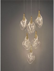 Rippvalgusti Nova Luce Bellina läbipaistev 24W 812lm IP20 3000K soe valge
