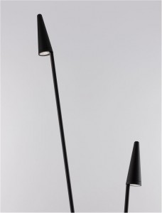 Bollard light Nova Luce Mabel 2 black 17W 1190lm IP54 3000K warm white