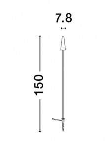 Pollarivalaisin Nova Luce Mabel musta 8,5W 590lm 36° IP54 3000K lämmin valkoinen