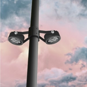 Floodlight Liralighting Piston 200 black 230V 25W 3012lm 10° IP65 DALI 830