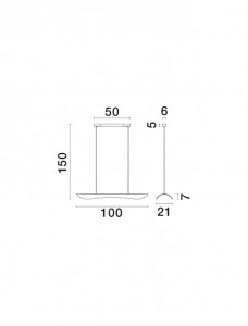 Pollarvalgusti Nova Luce Agos läbipaistev / kuldne 230V 34W 2562lm IP20 TRIAC 3000K soe valge